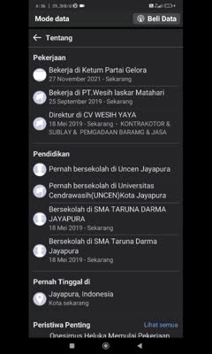Rekaman Akun Facebook ONESIMUS HELUKA