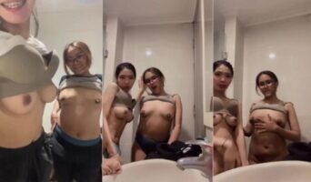 Null Feat Yippy Barbie Sange Asyik Lesbian Toket di Toilet Umum
