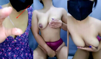 Pakai Daster Ungu Pamer Cairan Orgasme Dinde HOT51