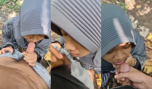 Indo – Melda Jilbab Sepong di Hutan Deket Jalan, Pengen Dikeluarin