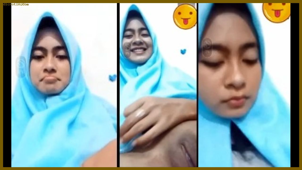 Cewe Jilbab Biru Manis Colmek