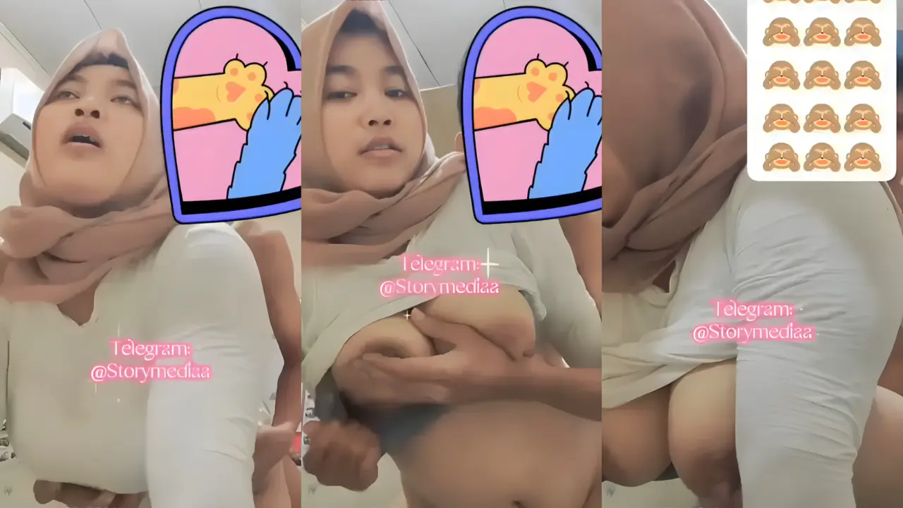Indo Jilbab Montok Menikmati Sodokan dari Belakang