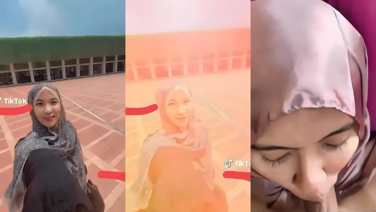 Jilbab Lugu Baru Pertama Kali Belajar Nyepong
