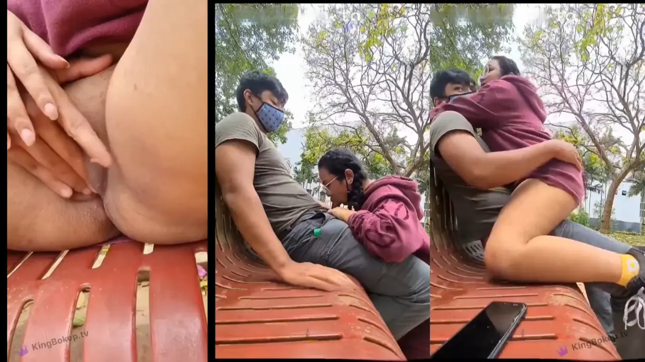 Dua sejoli kebelet ngewe di taman kota