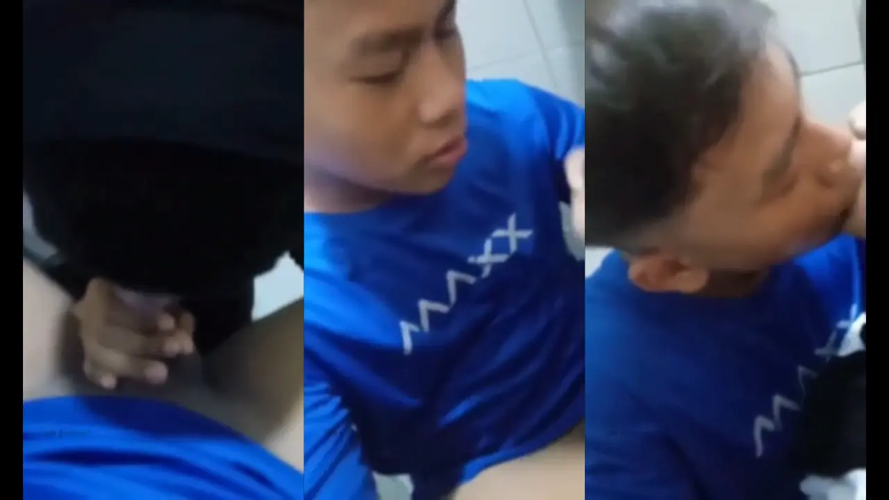 hijab hitam bercumbu dengan pacar di toilet (360)