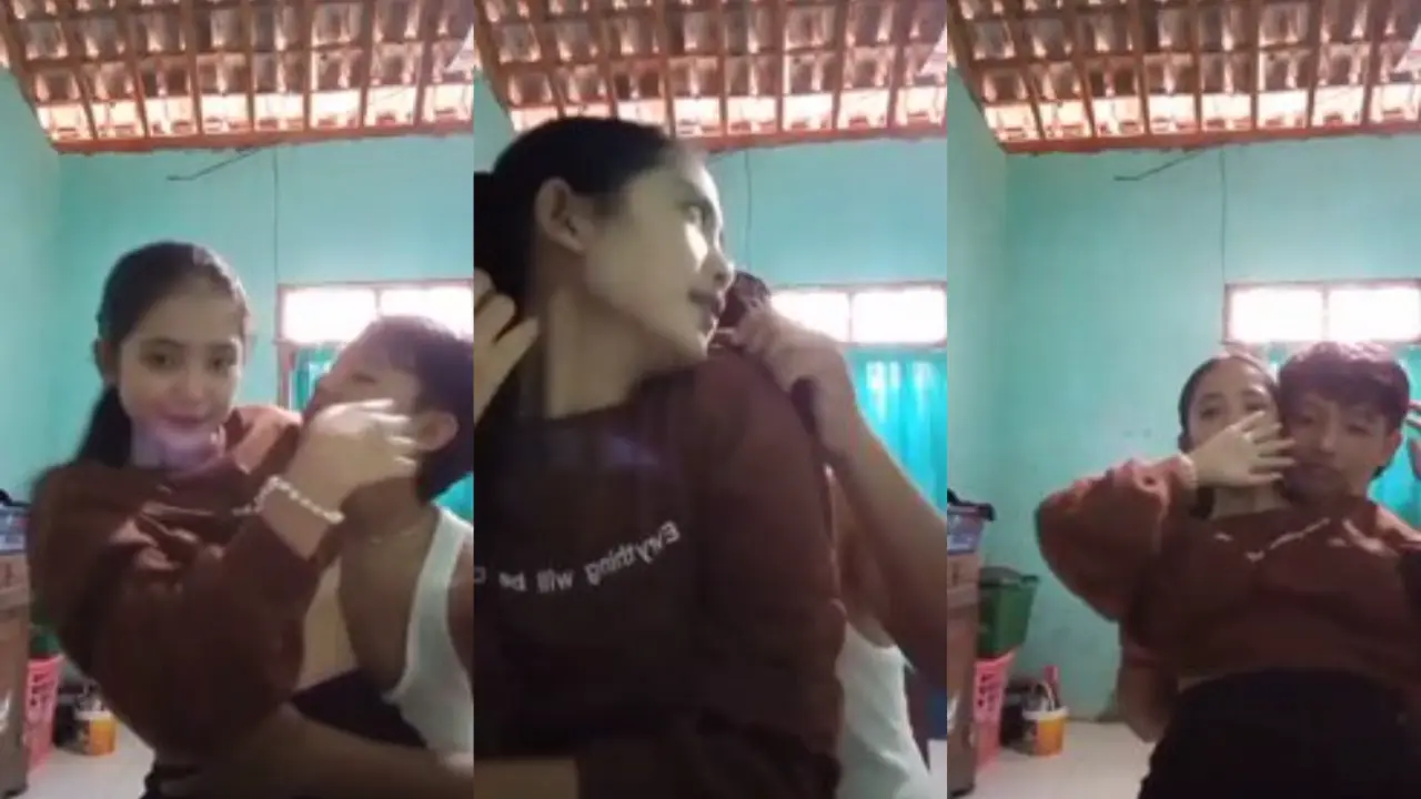 rumah lagi sepi kesempatan ajak sepupu ngewe (360)