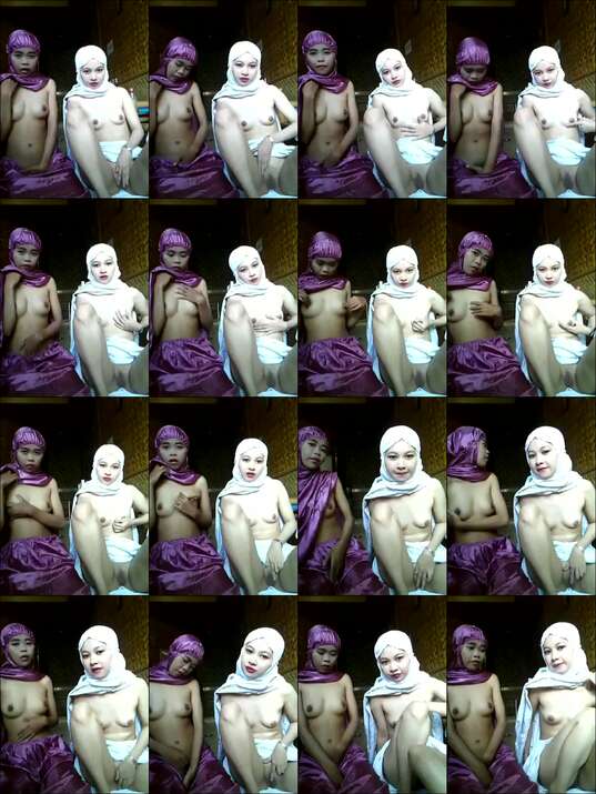 Cam Jilbab Putih Ungu Pamer Meki