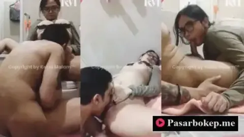 Indo Kelas Malam Kakak Cantik Kacamata di Ewe di Toilet