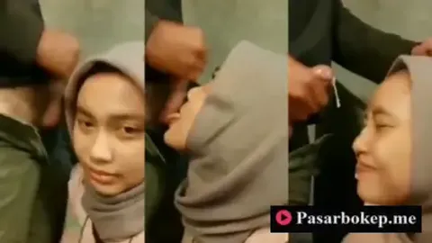 Indo Pacar Cantik Berkerudung Nikmat Ngulum Kontol Sampe Crot