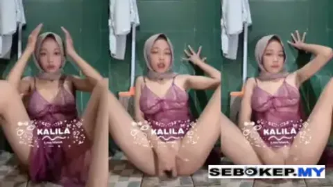 Indo Kalila Hijab Omek Pake Lingerie Ungu