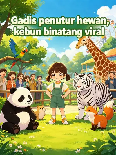 Gadis penutur hewan, kebun binatang viral